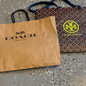 Coach and Tory Burch Shopping Bags